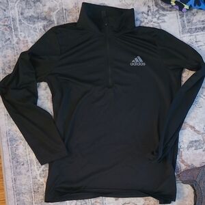 adidas Black Half‑Zip Performance Top